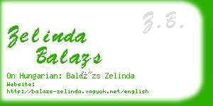 zelinda balazs business card